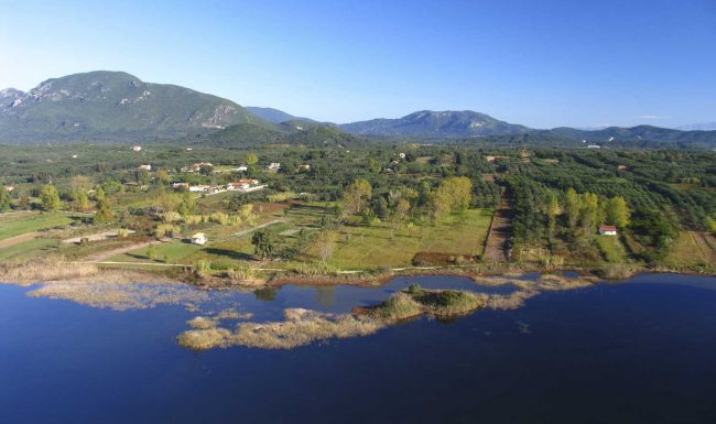 chalikounas beach korission lake corfu liostasi villas